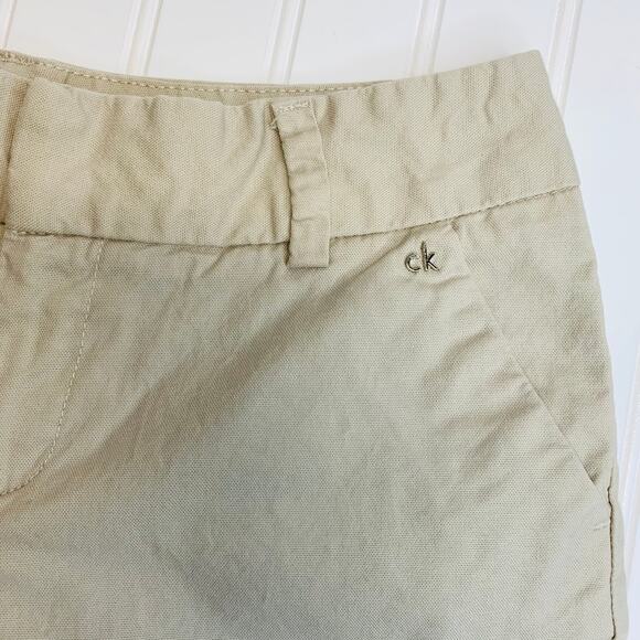Calvin Klein Khaki Shorts Sz 2 - Picture 4 of 5